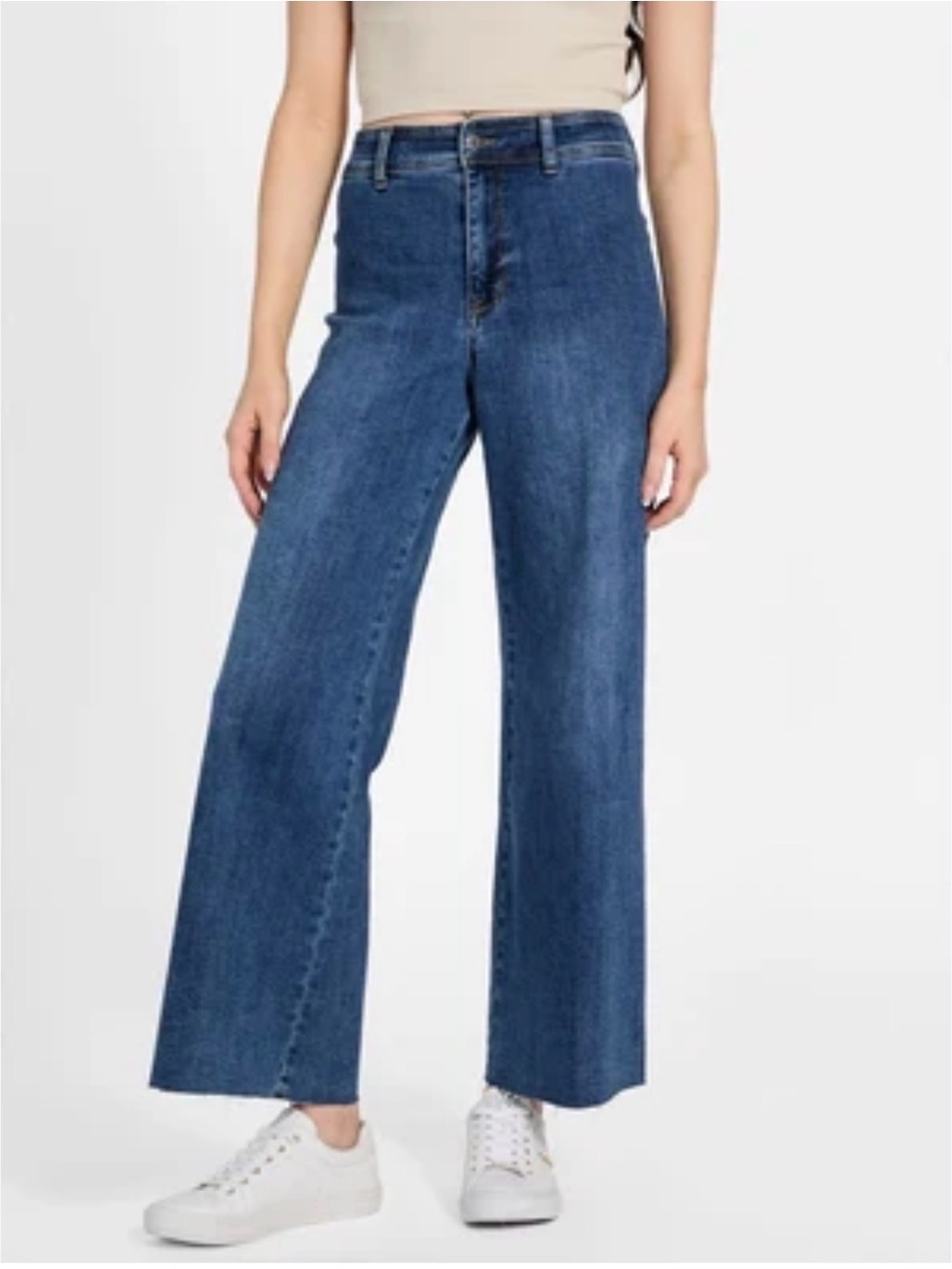 Hudson Holly Wide-Leg Women's Jeans in Dark Blue Wash